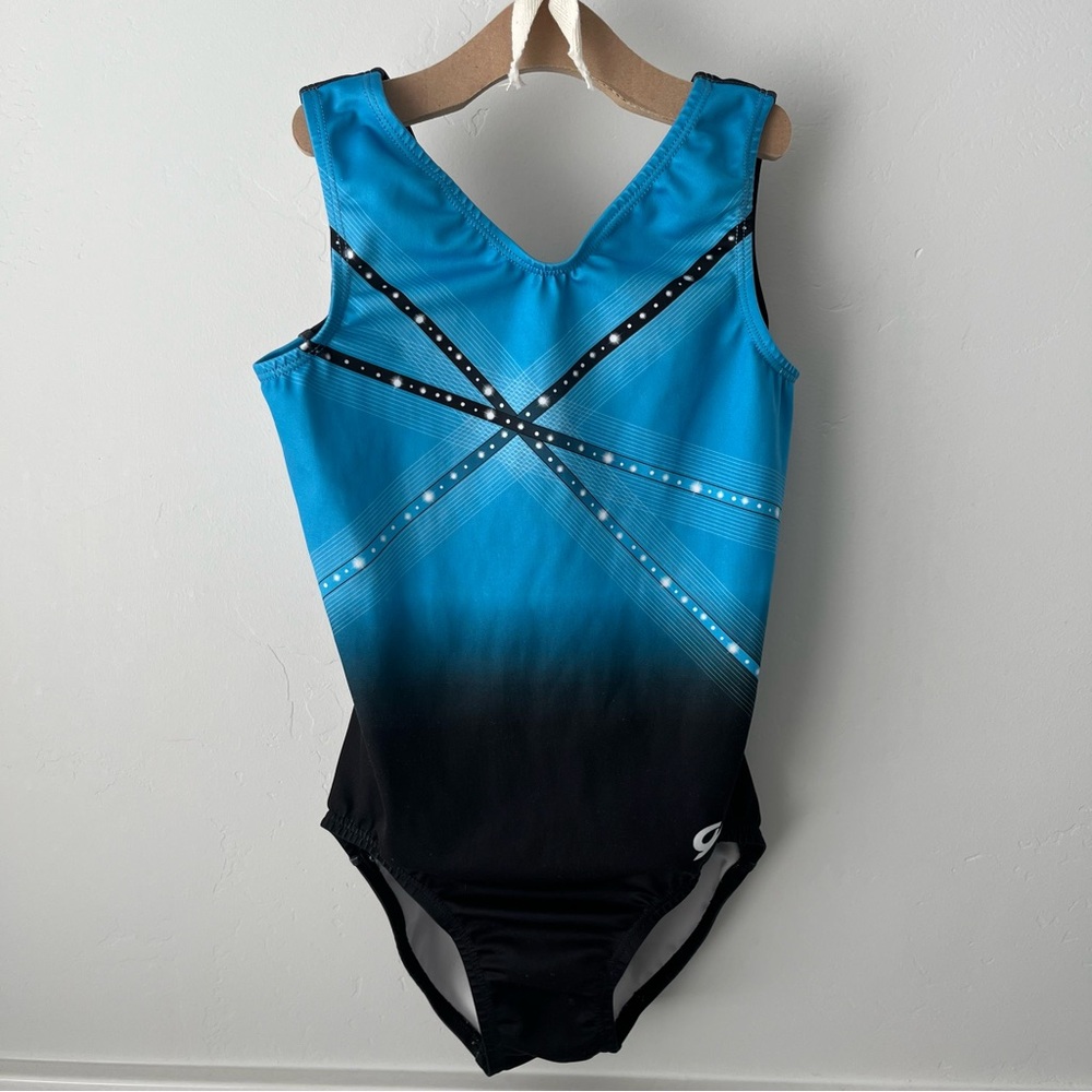 GK Blue and Black Leotard